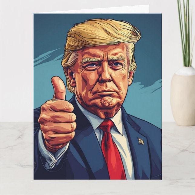 CARTE D'ANNIVERSAIRE DRÔLE DE DONALD TRUMP (Devant)