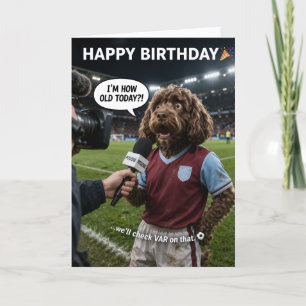 Carte d'anniversaire drôle de football - Blague VA