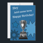 Carte d'anniversaire drôle de football fantastique<br><div class="desc">Carte d'anniversaire drôle de football fantastique 5x7. Personnalisable avec un nom. Envoyez une copie papier ou un téléchargement numérique.</div>