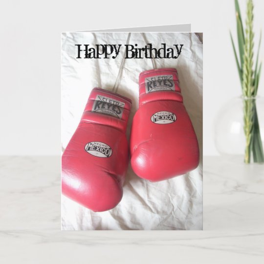 Carte D Anniversaire Drole De Gants De Boxe Zazzle Fr