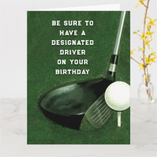 Carte d'anniversaire drôle de golf