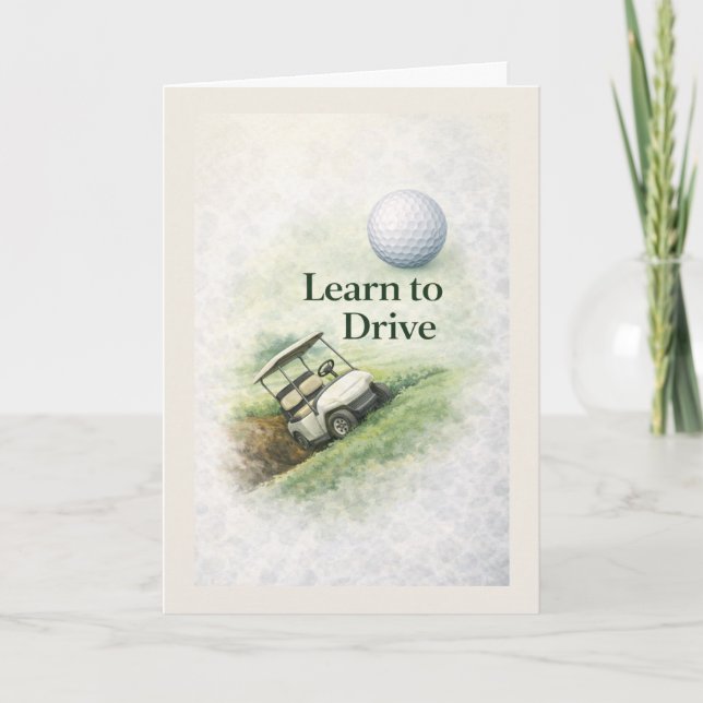 Carte d'anniversaire drôle de golf | Humour pour a (Devant)