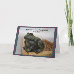 Carte d'anniversaire drôle de grenouille