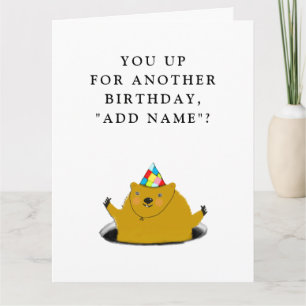 Carte d'anniversaire drôle de Groundhog Day