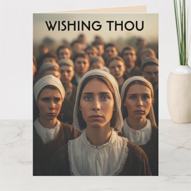 Carte d'anniversaire drôle de meilleure amie Amish (Devant)