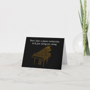 Carte d'anniversaire drôle de piano