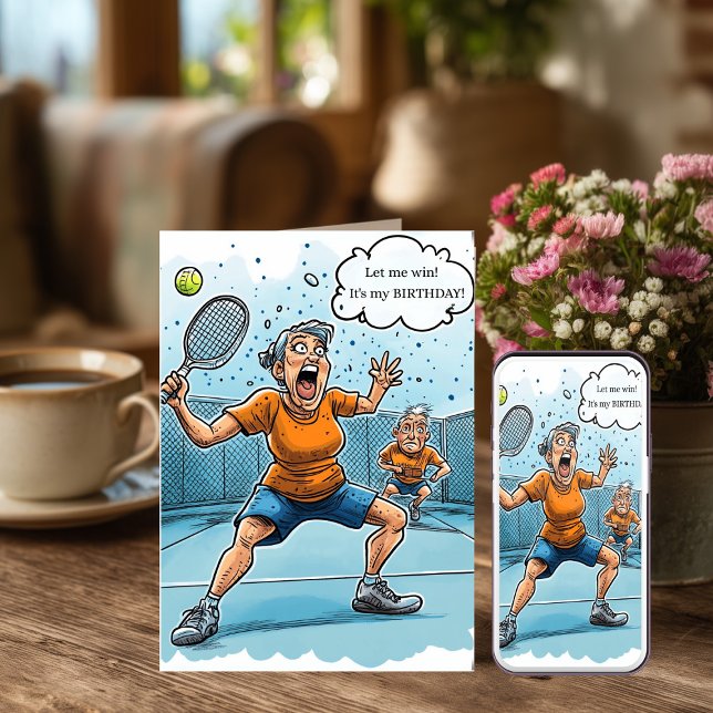 Carte d'anniversaire drôle de pickleball (Créateur téléchargé)