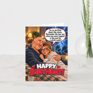 Carte d'anniversaire drôle de tempête – Piégé au P