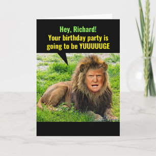 Carte d'anniversaire drôle de Trump le roi menteur