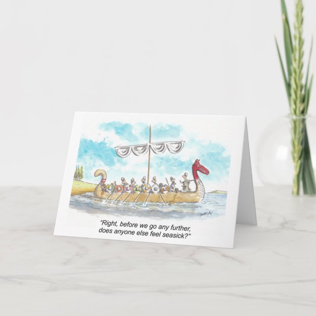 Carte d'anniversaire drôle de Viking (Devant)