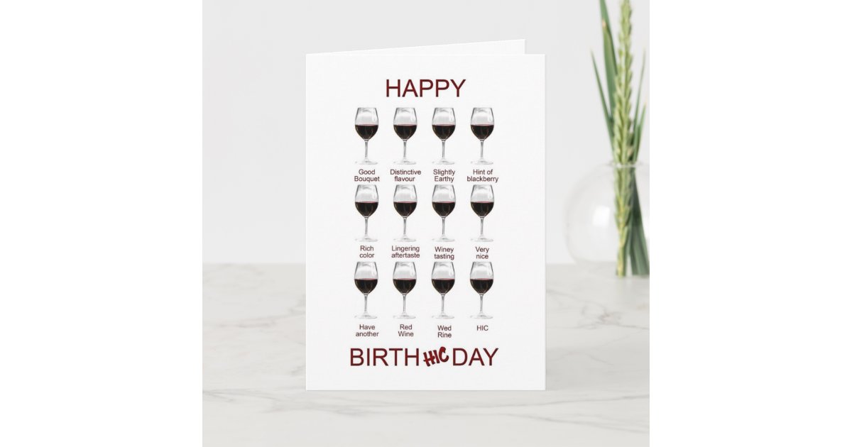 Carte D Anniversaire Drole D Echantillon De Vin Zazzle Fr Carte D Anniversaire Drole D Echantillon De Vin Zazzle Fr
