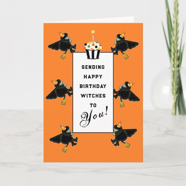 Carte d'anniversaire drôle d'Halloween (Devant)