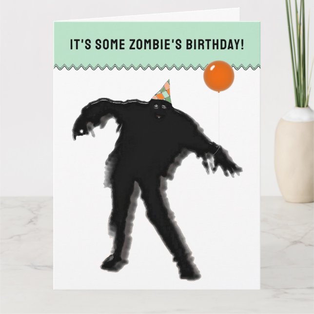 Carte d'anniversaire drôle d'Halloween d'octobre (Devant)