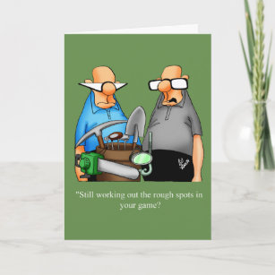 Cartes De Vœux Humour Jouant Golf Zazzle Fr