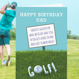 Carte d'anniversaire drôle du plus grand golfeur d