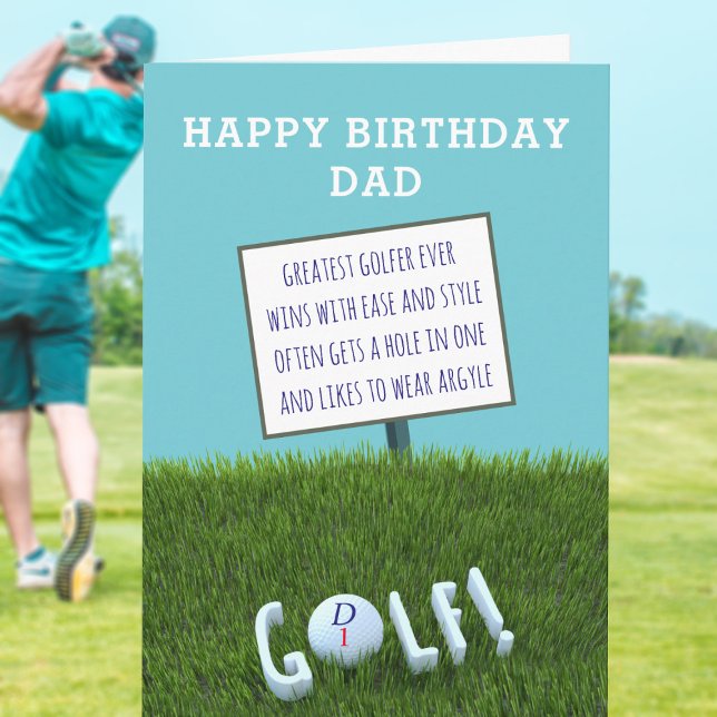 Carte d'anniversaire drôle du plus grand golfeur d (Happy birthday to the greatest golfer ever! ⛳)