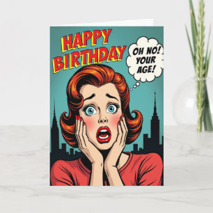 Carte d'anniversaire drôle en bande dessinée