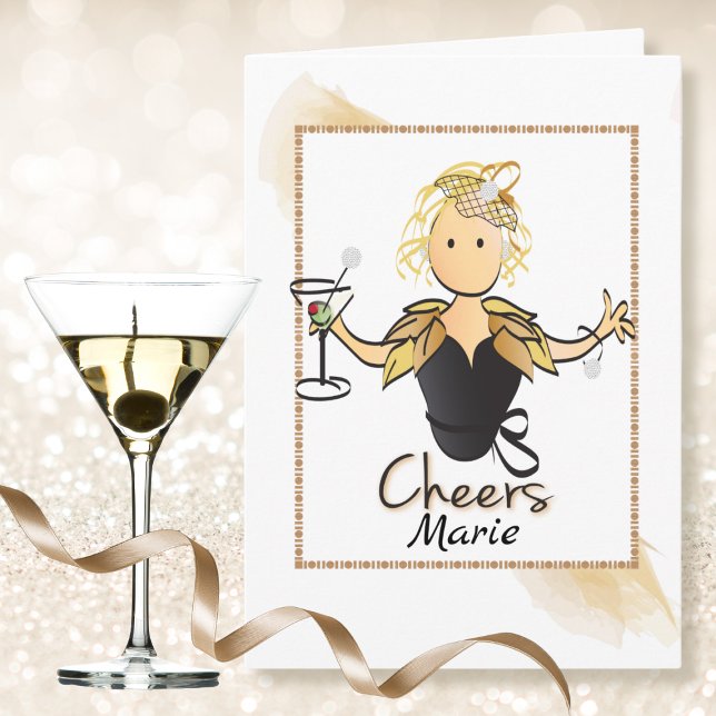 Carte d'anniversaire drôle et élégante pour elle,  (Créateur téléchargé)