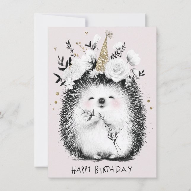 Carte d'anniversaire drôle et mignonne (Devant)