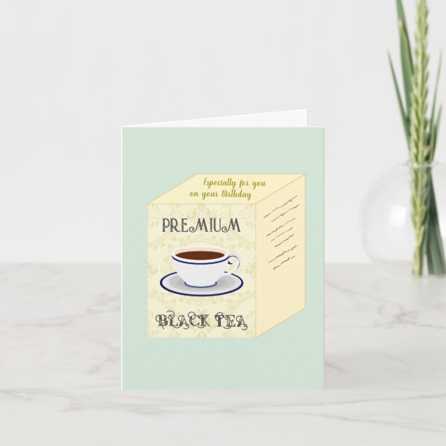 Carte d'anniversaire drôle et mignonne avec une bo (Devant)