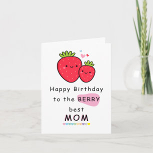 Carte d'anniversaire drôle et mignonne pour maman,