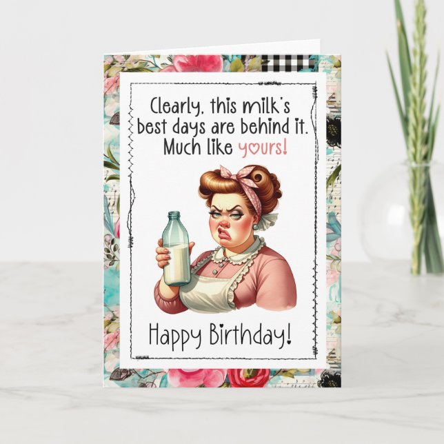 Carte d'anniversaire drôle et sarcastique - Meille (Devant)
