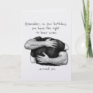 Carte d'anniversaire drôle Gay Bear Arms