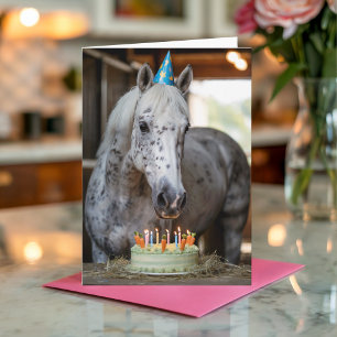 Carte d'anniversaire drôle personnalisée pour chev