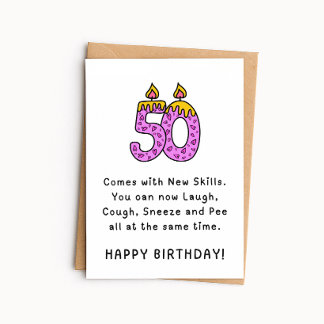 Carte d'anniversaire drôle pour 50 ans | Avec de n