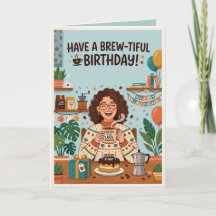 Carte d'anniversaire drôle pour amateur de café | 