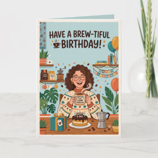 Carte d'anniversaire drôle pour amateur de café | 