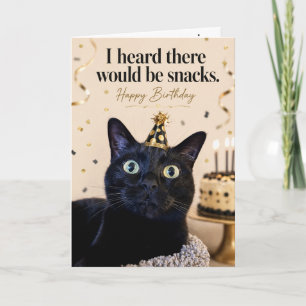 Carte d'anniversaire drôle pour chat