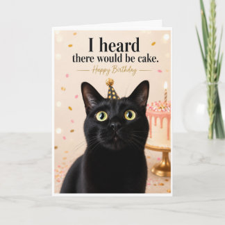 Carte d'anniversaire drôle pour chat