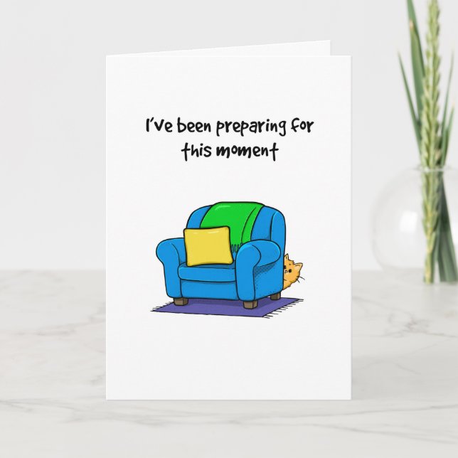 Carte d'anniversaire drôle pour chat (Devant)
