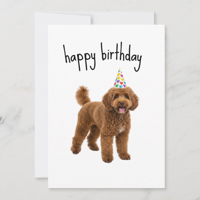 Carte d'anniversaire drôle pour chien – Cadeau pou (Devant)