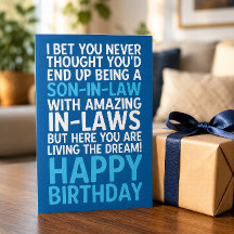 Carte d'anniversaire drôle pour gendre de la part