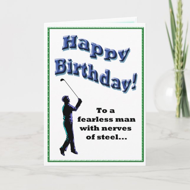 Carte d'anniversaire drôle pour golfeur (Devant)