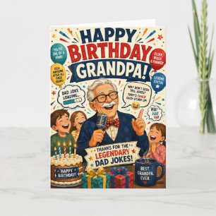Carte d'anniversaire drôle pour grand-père qui rac