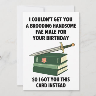 Carte d'anniversaire drôle pour homme Fae : Amoure
