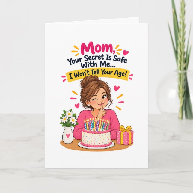 Carte d'anniversaire drôle pour Maman (Devant)