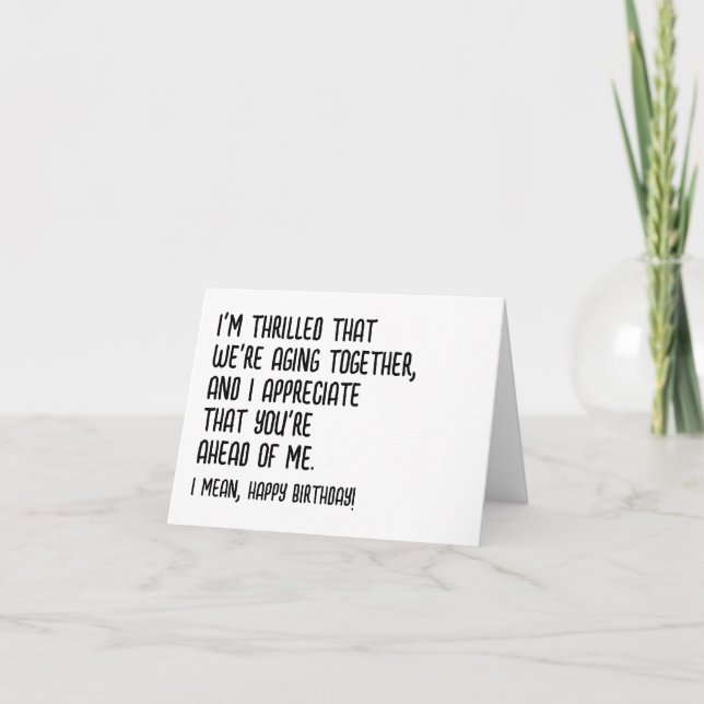 Carte d'anniversaire drôle pour mari, petit ami, a (Devant)