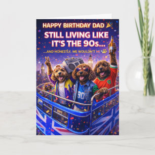 Carte d'anniversaire drôle pour papa chien Cockapo