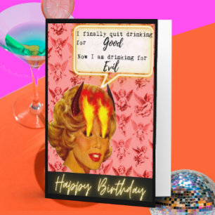 Carte d'anniversaire drôle rétro Meilleure amie -