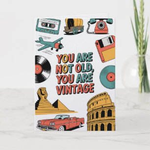 Carte d'anniversaire drôle rétro vintage Humour no