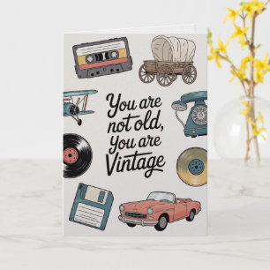 Carte d'anniversaire drôle rétro vintage Humour no