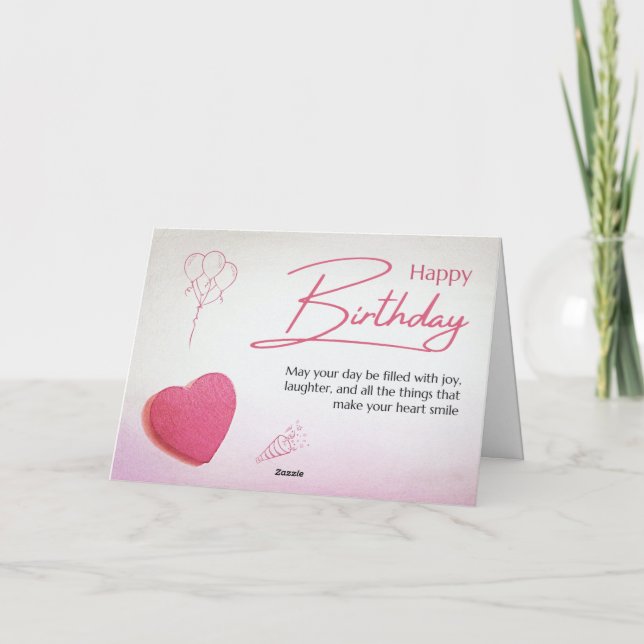 Carte d'anniversaire drôle rouge pour femme (Dos)