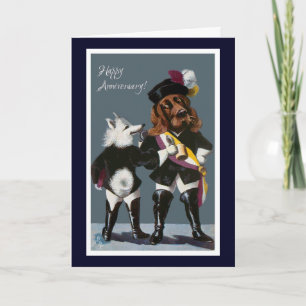 Carte d'anniversaire drôle vintage chiens