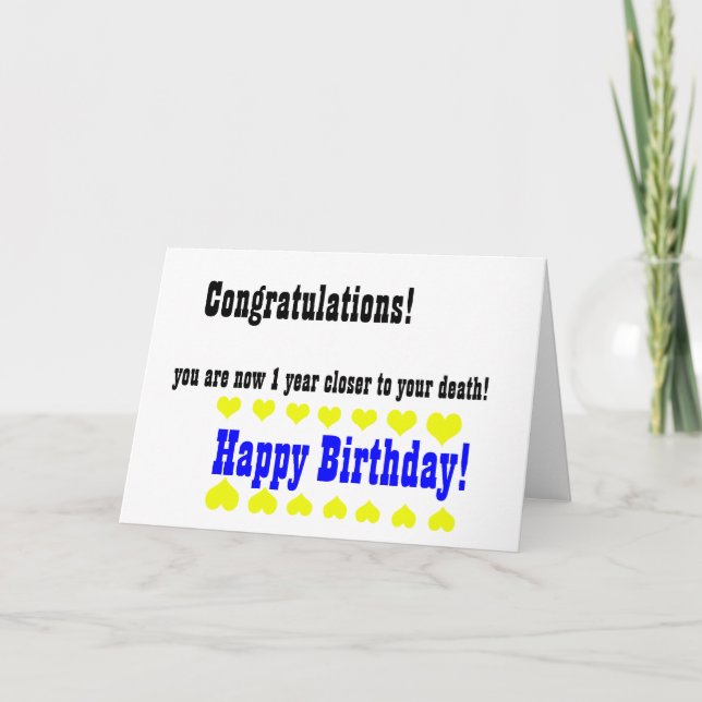 Carte d'anniversaire drôlement drôle (Devant)