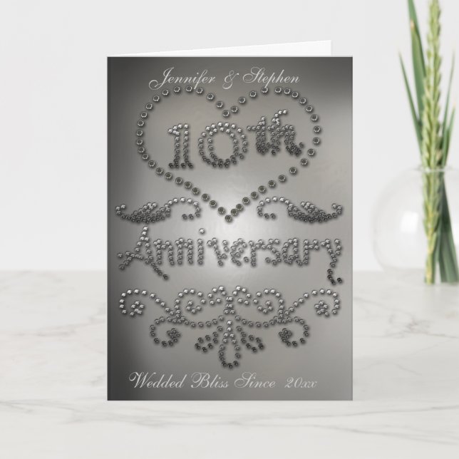 Carte d'anniversaire du 10e Mariage (Devant)