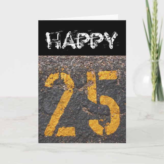 Carte d'anniversaire du 25e anniversaire (Devant)